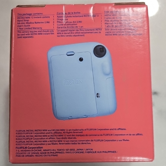 Fujifilm Instax Mini 12 in Blue with Quilted Purple Photobook Brand NEW IN BOX - Picture 5 of 8